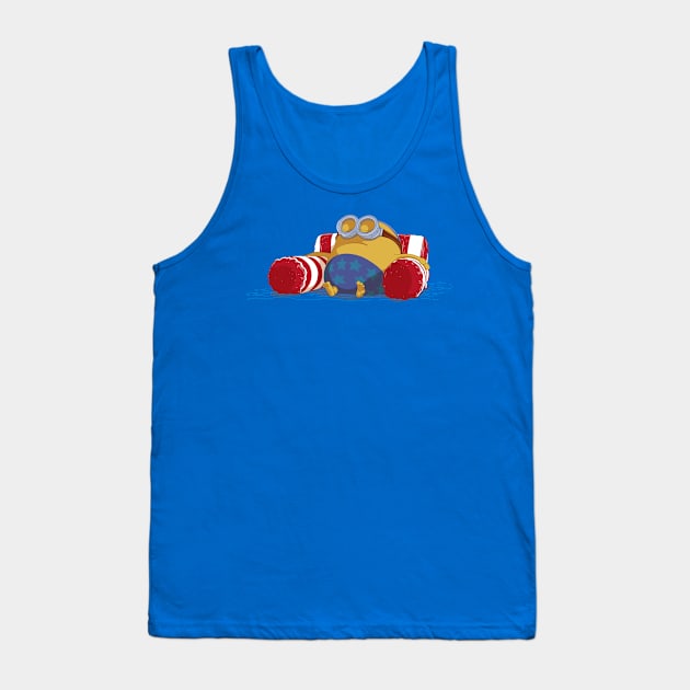 Minion in the pool Tank Top by deancoledesign